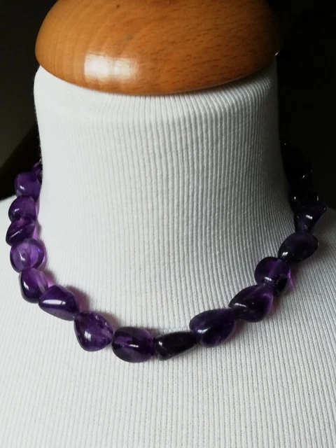 Collier Ancien En Pierre Du Soleil Véritable - Bijou Vintage Unique
