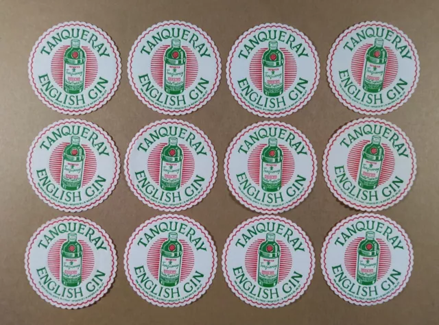 vintage Tanqueray Gin Paper Coasters LOT OF 12