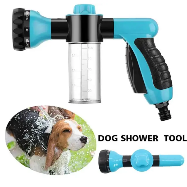 Pet Shower Jet Sprayer Dog Shower Clean Tool Adjustable With Dispenser Soap I8K2
