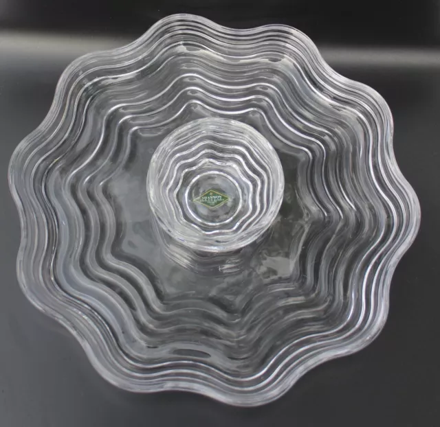 Shannon Crystal Designs Of Ireland Wavy Chip Plate and Dip Bowl Set
