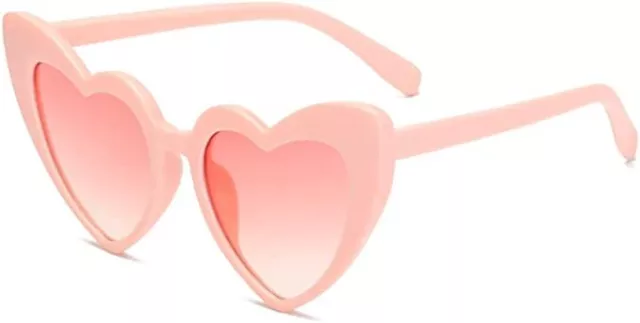 Women LOVE Heart Shaped Sunglasses Retro Gradient Color Lens Eye Glasses HOT