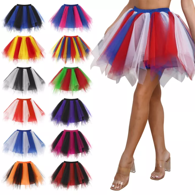 Women's 1950s Vintage Tutu Petticoat Ballet Bubble Skirts Underskirt for Cosplay 3