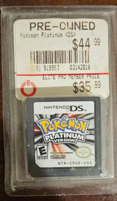 Pokemon Platinum Version (Nintendo DS) -- Authentic game cart --