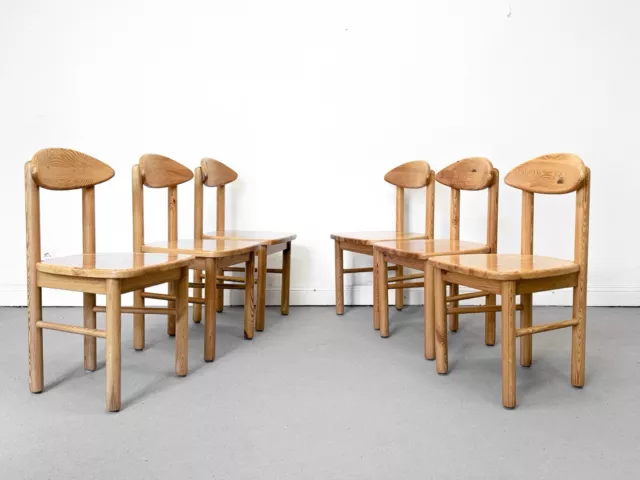 1/6 Brutalistic Chairs Solid Pine Chair Rainer Daummelier Shepherd's Neck Loft 1980