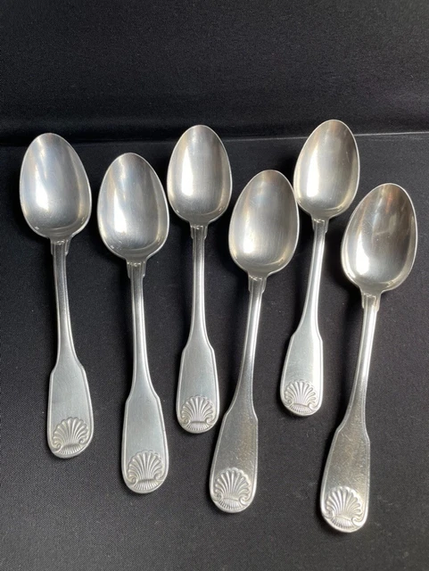 6 Cuillères de table en métal argenté Christofle modèle Vendôme/Arcantia avant