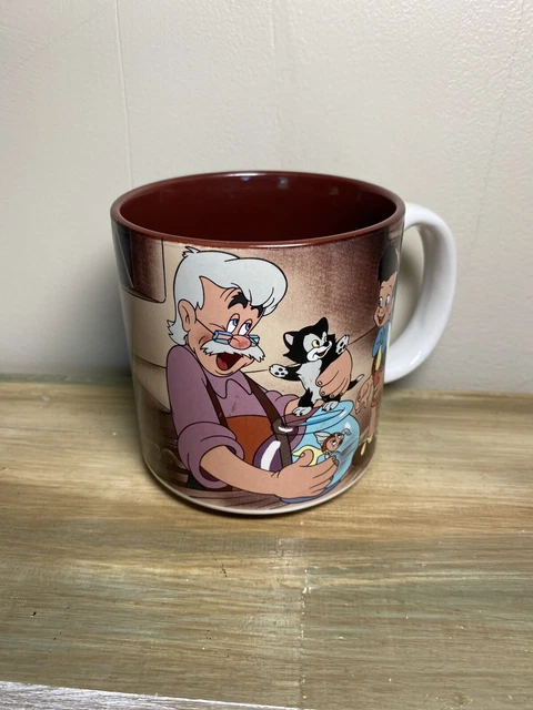 Walt Disney Vintage Pinocchio 12 oz Coffee Tea Mug Cup 3.5" Original Box