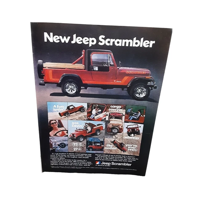 1981 Jeep Scrambler Fun Lovin Gas Savin Ad Vintage Original