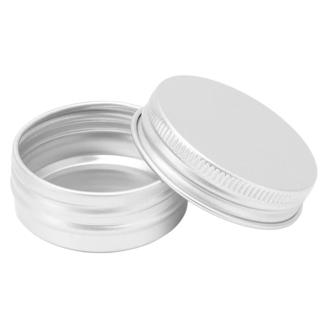 (10ml)Aluminum Tins Cans Sturdy Round Aluminum Tin Cans Dust Proof Screw Thread