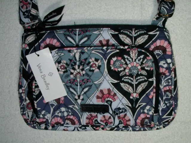 New Vera Bradley RFID Little Hipster Crossbody Shoulder Bag Ornate Blooms Outlet