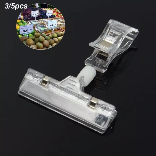 Clamp Transparent Holders POP Advertising Clips Sign Display Price Label Tag