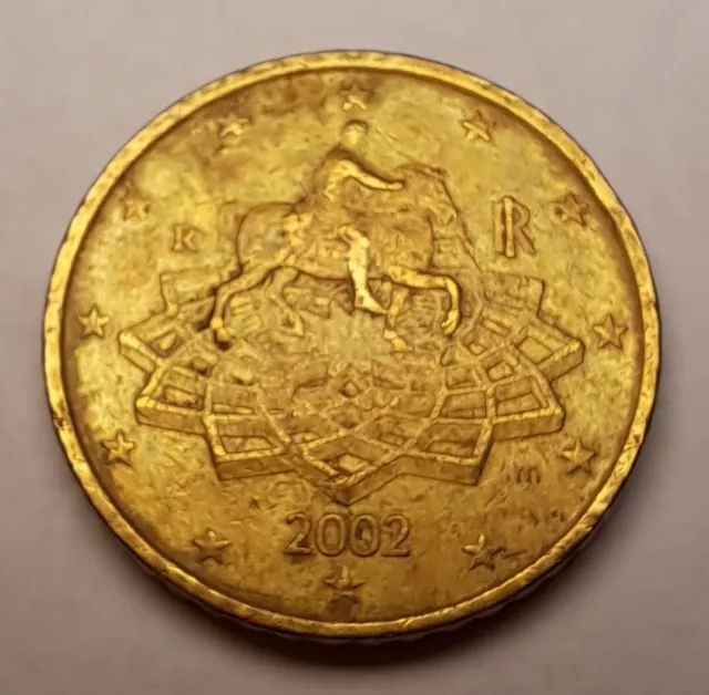 50 cent münze 2002 italien,Sammlerstück,FEHLPRÃGUNG möglich