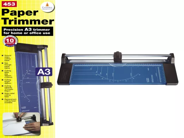 A3 Precision Rotary Paper Trimmer Guillotine A4 A5 Card Photo Cutter Arts Crafts