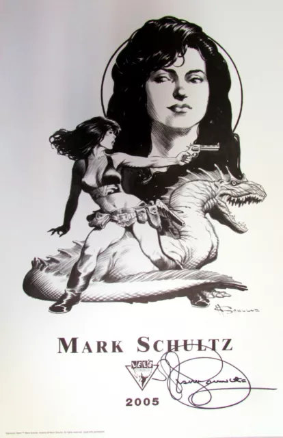 Lee's Comics MARK SCHULTZ fine art print Xenozoic Tales, 2005 SIGNED EDITION!