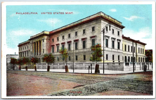 VINTAGE POSTCARD THE U.S. MINT BUILDING PHILADELPHIA PENNSYLVANIA 1900s UDB