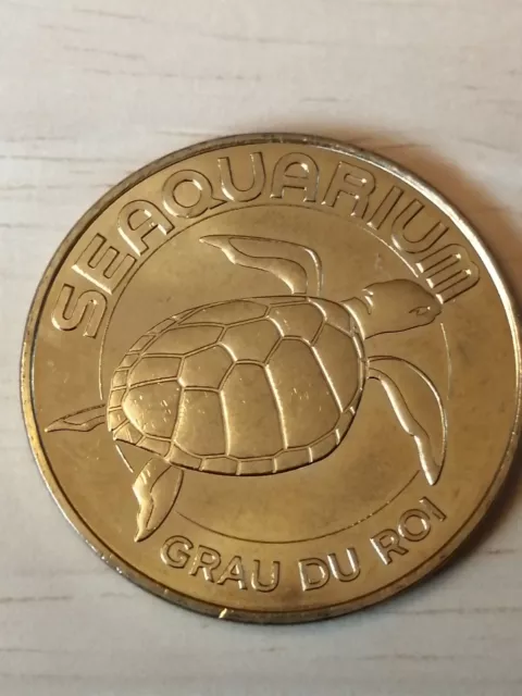 médaille souvenir MDP monnaie de Paris Grau du Roi Seaquarium Tortue 2015