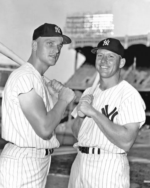 New York Yankees MICKEY MANTLE and ROGER MARIS Glossy 8x10 Photo Print Poster