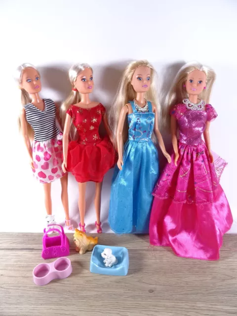 Sammlung Konvolut 4 Steffi Love Simba Toys Fashion Dolls wie abgebilde (13968)