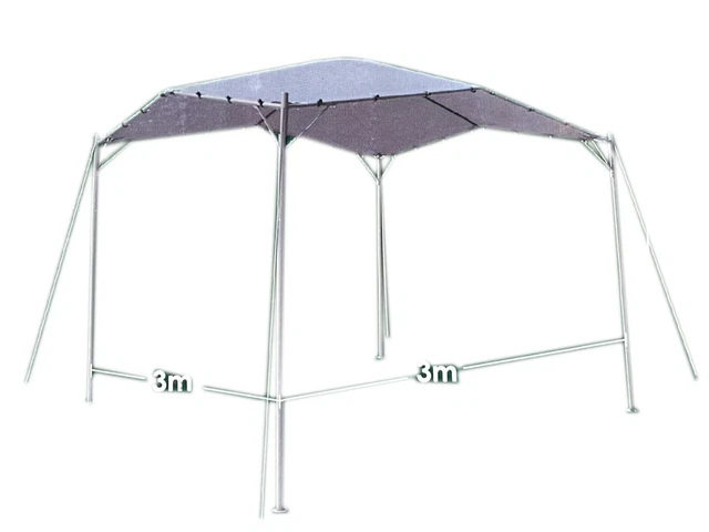 Pavillion 3x3m Faltpavillon PA Wasserdicht Gartenpavillon Partyzelt Gazebo 2