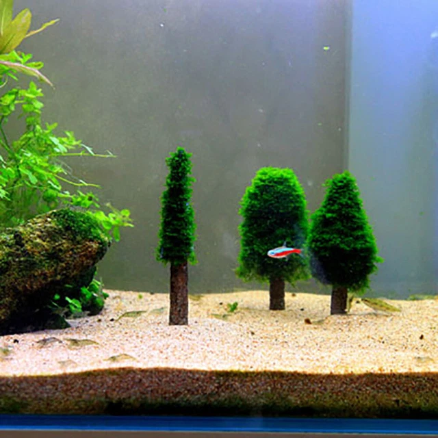 1pc Gefälschte Pflanzen Kunststoff Aquatische Pflanzen Tank Gras