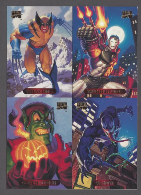 1994 Fleer MARVEL MASTERPIECES Hildebrandt 4 Card Promo Venom Wolverine
