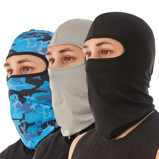 NITAIUN Cagoule 2 Trous Lycra - 4 Pièces Noir Pour Sport Et Plein Air