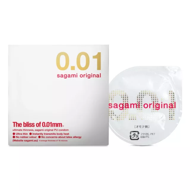 Sagami Original 0.01 1's Pack PU Condom