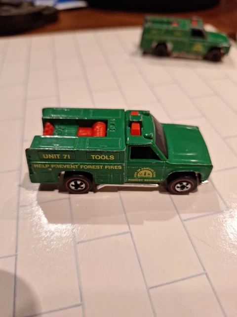 1974 Hot Wheels Redline Forest Service Truck Green Unit 71