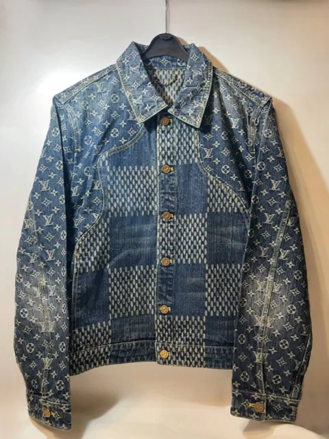 Louis Vuitton X NIGO Damier Waves Monogram Denim jacket 1A7YD6 size 52