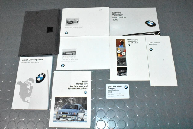 1996 BMW Z3 1.9 Owners Manual - SET 1996 BMW Z3 1.9 Owners Manual - SET