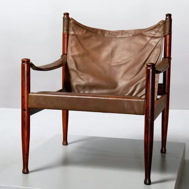 Mid Century Safari Chair Erik Wørts Niels Eilersen, Dänemark Vintage Sessel 60er