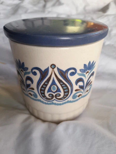 Royal Worcester Vintage Palissy gemustertes Deckel Aufbewahrungsglas - exzellenter Zustand