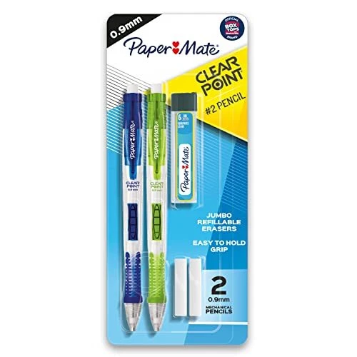 Paper Mate Clearpoint Mechanical Pencils 0.9mm HB 2 2 Pack