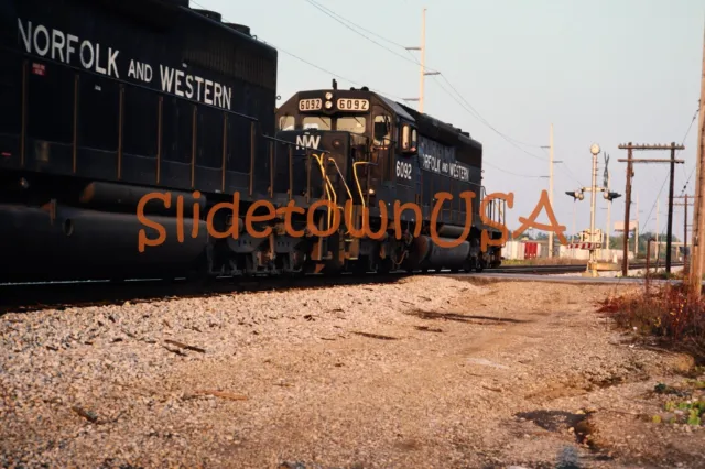 Vtg 1980's Original Photo Train Slide 6092 Engine NW Norfolk & Western X2N112