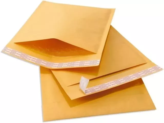 250 #0 6x10 Kraft Paper Padded Bubble Envelopes Mailers Shipping Case 6''x10''