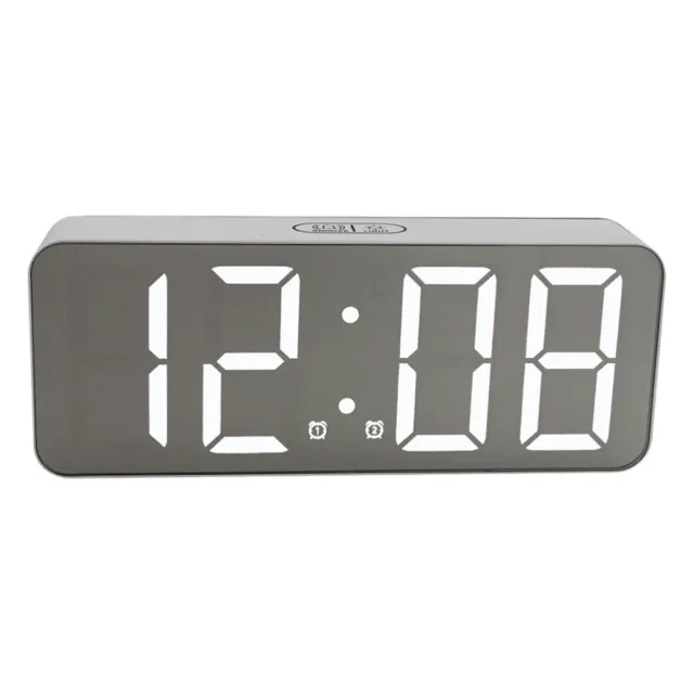 Réveil Miroir LED Horloge Avec Température Dirigé Calendrier Numérique