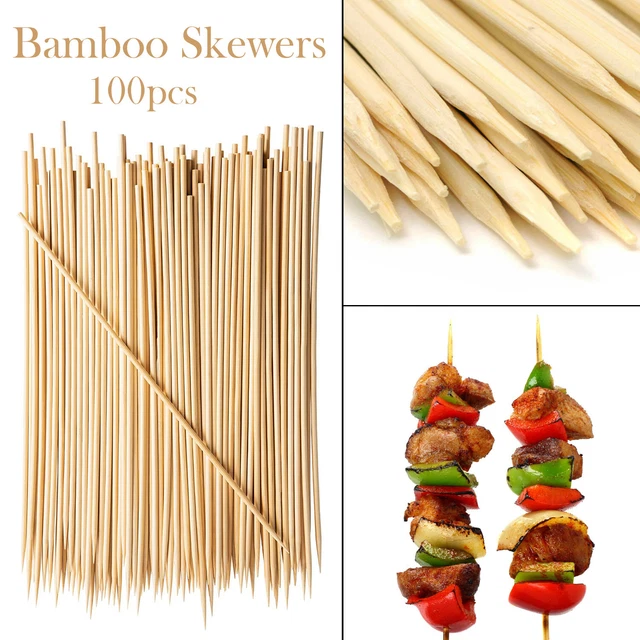 400 En Bois Bâtons De Brochettes En Bambou Pour Barbecue Fruits