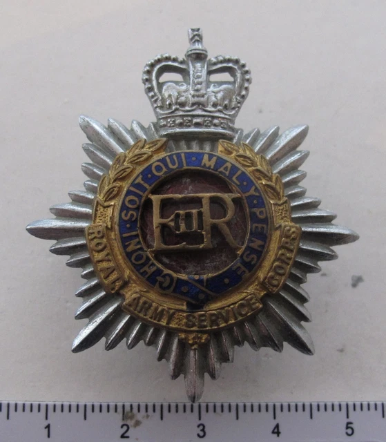 ROYAL ARMY SERVICE Corps Officers cap badge EIIR £9.99 - PicClick UK