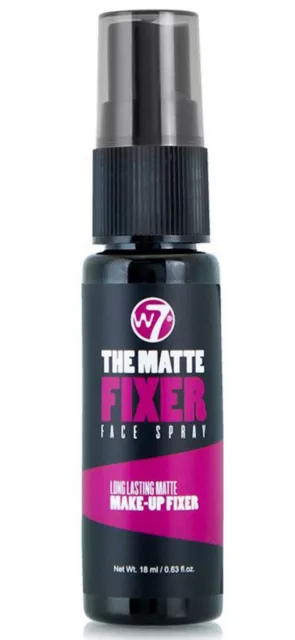 3 x W7 Matt Fixer Spray Gesicht Make-up Fixierung Einstellung Spray Langlebige Oberfläche 2