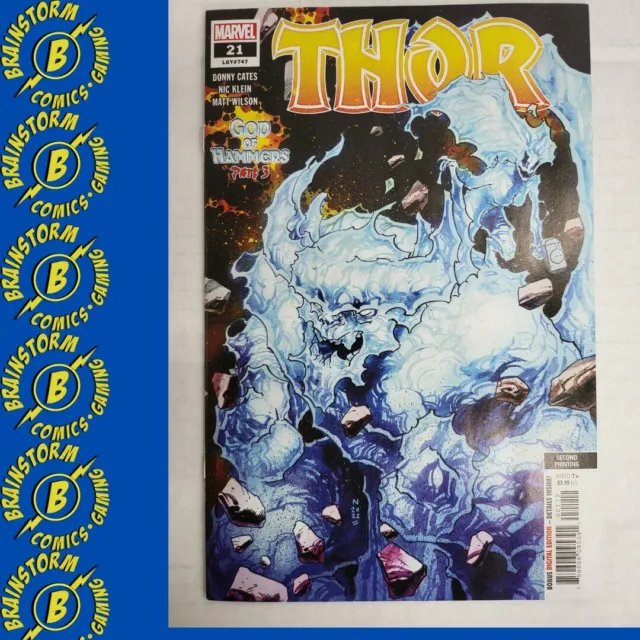 Thor #21 God Of Hammers Part 3 - 2Nd Print Klein Variant Marvel Comics Lgy #747
