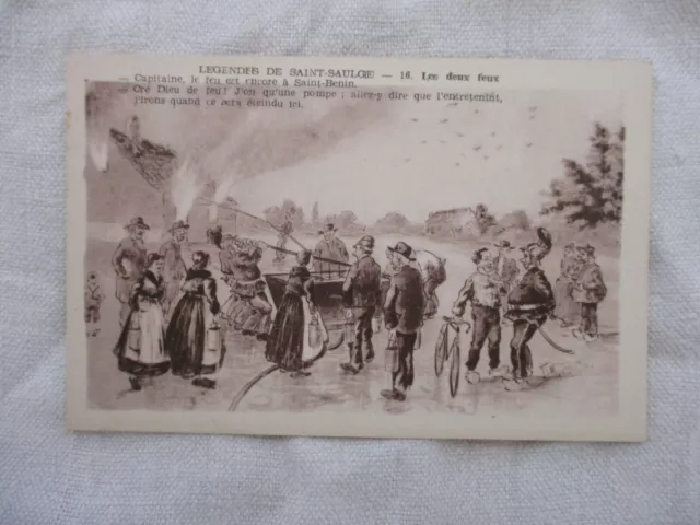 Cpa Nevre 58 Legends Of Saint Saulge The Two Fires