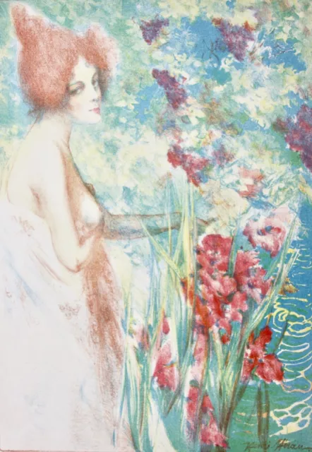 Paul Hermann gen. Henri Héran (1864-1940) Farblithographie, "Fleur de Mai", 1897