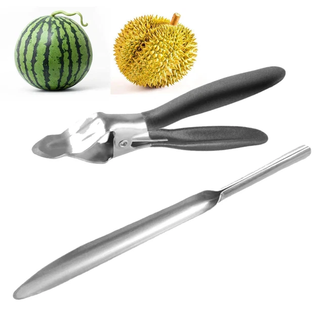 Coupe-pastèque 2 En 1 - Acier Inoxydable - Couteau + Fourchette - Trancheuse à Fruits Portable Pour Pique-nique, Fêtes - 5