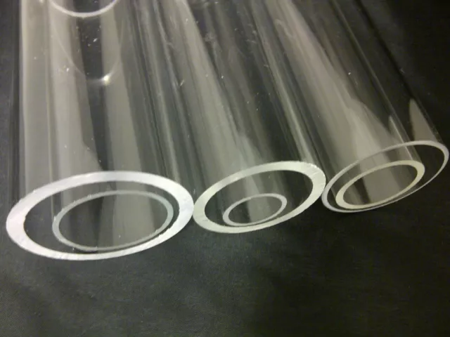 Plastic Acrylic Tube 100mm / 200mm / 300mm long 30mm - 70mm Outside Diameter