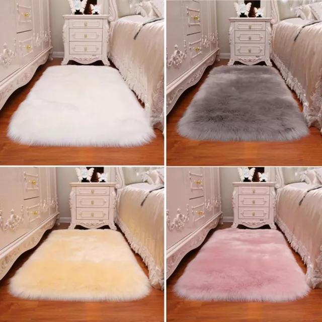 Soft Square Artificial Wool Sheepskin Carpet for Living Room and Corridor