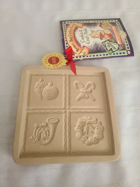 Vintage 1997 Brown Bag Christmas Cut-Apart Cookie Shortbread Mold Art