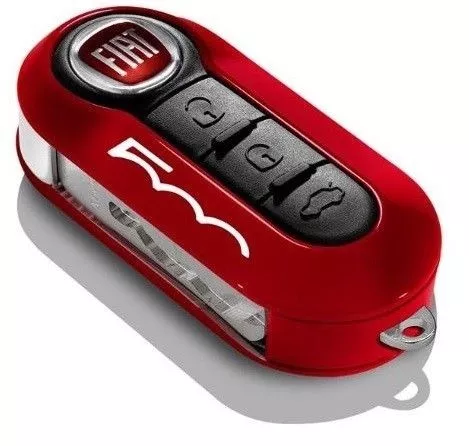 1 Cover Chiave Fiat 500 500L Guscio Originale  Rosso Pastello Key Shell