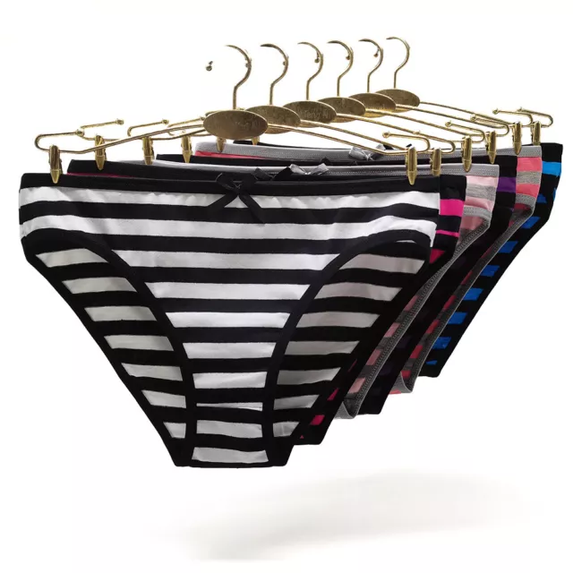 6 X UK Womens Girl Cotton Underwear Striped Ladies Sexy Briefs Panties  Knickers £8.03 - PicClick UK