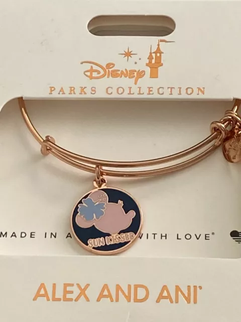 Disney Parks Alex & Ani Aulani Minnie Mouse Sun Kissed Rose Gold Bangle Bracelet