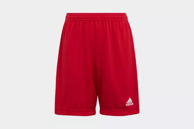 Adidas Entrada 22 Pantaloncini Bambini Rosso Calcio Sport Ragazzi Shorts -