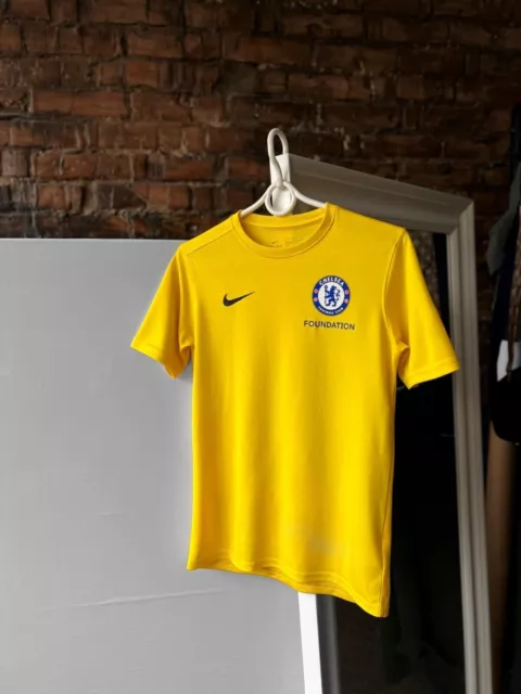 T-shirt a maniche corte gialla da allenamento Nike FC Chelsea per ragazzi....